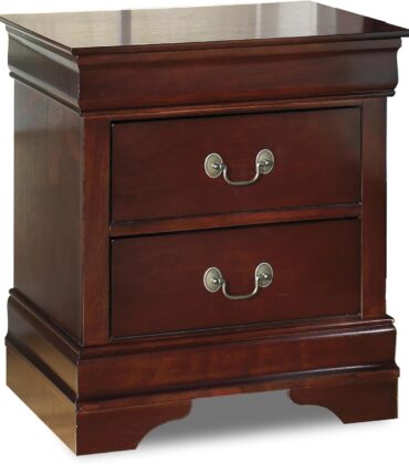 Signature Design by Ashley Alisdair Traditional 2 Drawer Nightstand, 23.75" Tall, Dark Brown