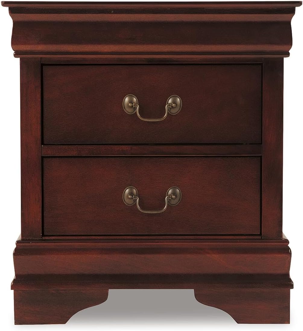Signature Design by Ashley Alisdair Traditional 2 Drawer Nightstand, 23.75" Tall, Dark Brown - Image 6